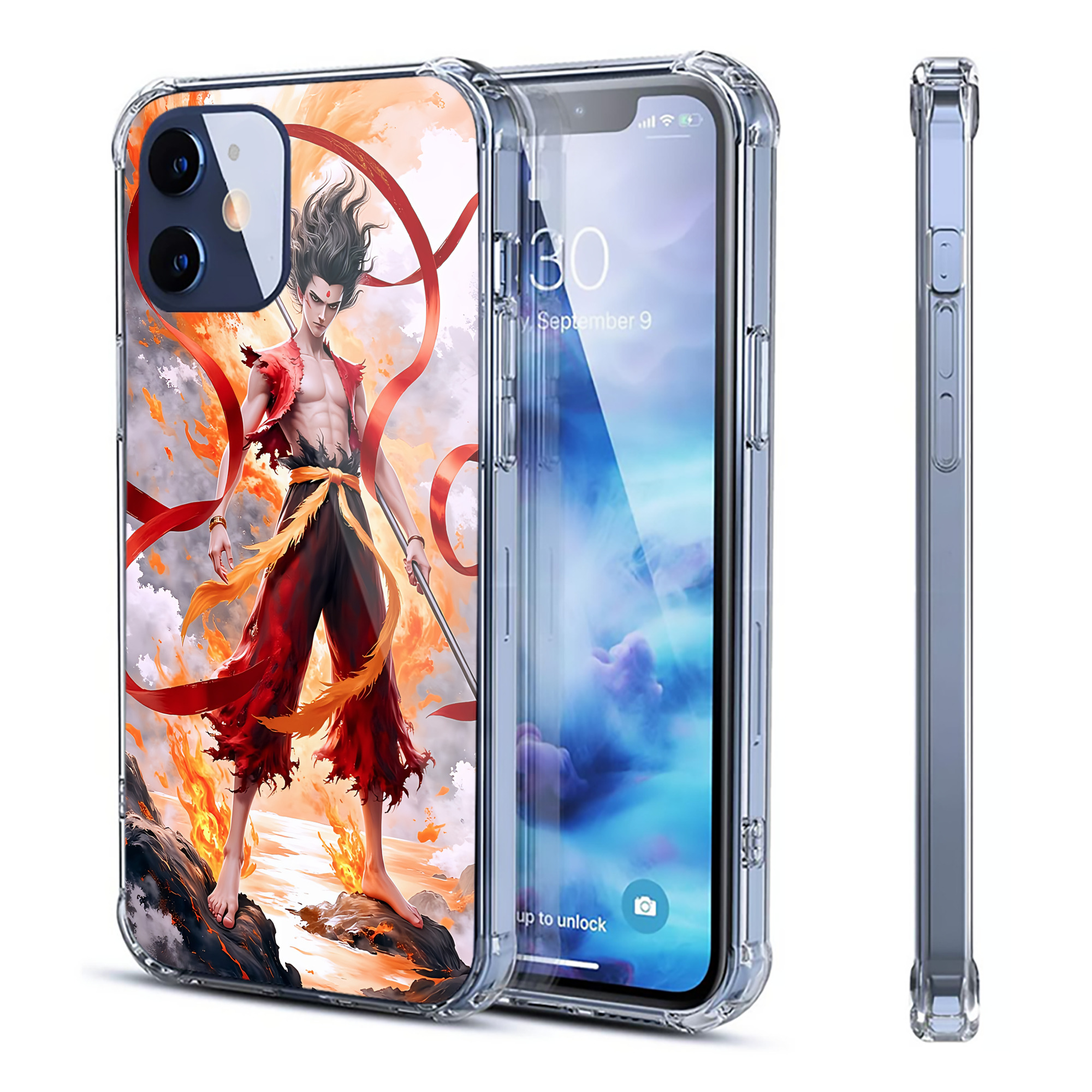（画像用） Ne Zha 2 ナタ 魔童の大暴れ 【iPhone 12シリーズ対応】透明スマホケース（クリアソフトケース）